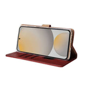 Rixus Bookcase für Samsung Galaxy S24 FE – Dunkelrot