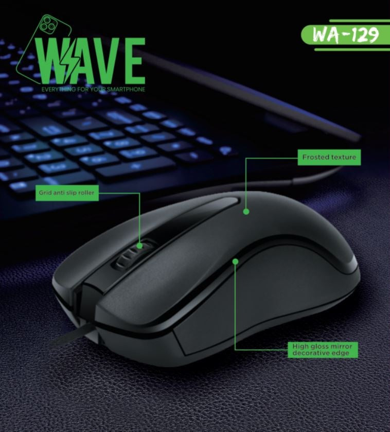 Wave WA-129 Kabelgebundene Maus Desktop Büro