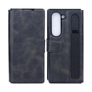 Rixus Wallet-Hülle mit Stifthalter für Samsung Galaxy Z Fold5 – Schwarz