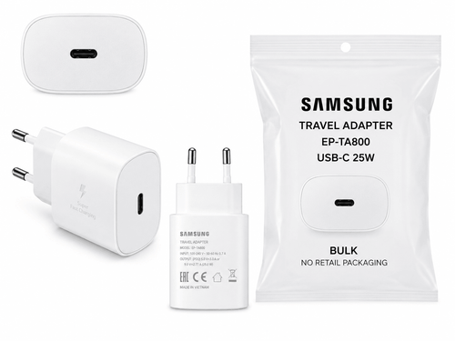 Samsung 25W USB-C PD Travel Adapter EP-TA800 Bulk – Wit - Laad Centrum
