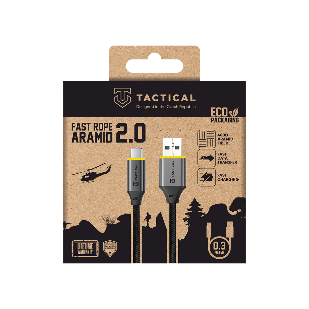 Tactical USB-C naar USB-A kabel - 0,3 Meter voor Gemakkelijk Opladen