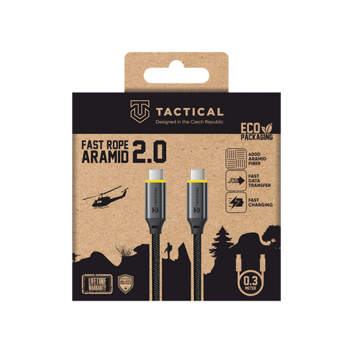 Compacte USB-C kabel - Tactical Fast Rope Aramid 2.0, 0,3 meter voor eenvoudig opladen - Laad Centrum