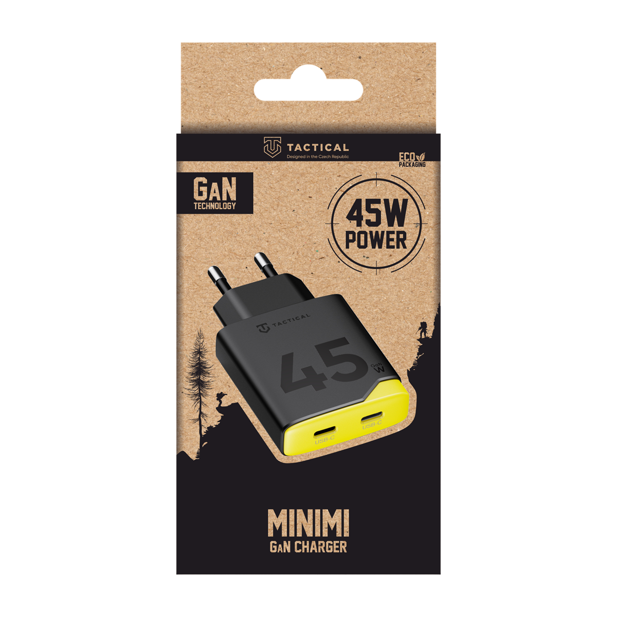 Tactical Minimi 45W GaN-Ladegerät mit 2 USB-C-Anschlüssen