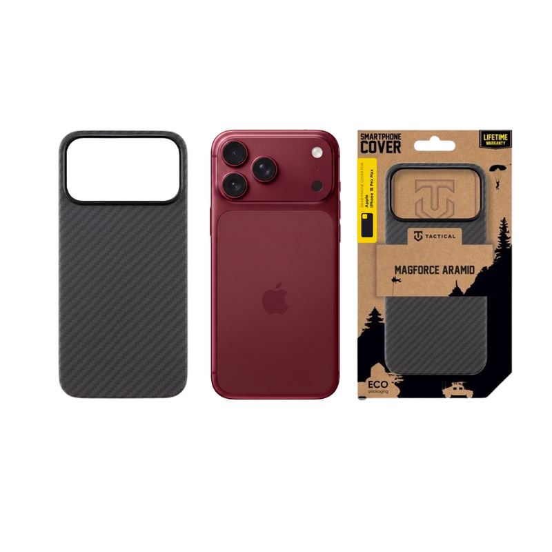 Tactical MagForce Aramid Hülle für iPhone 17 Pro Max / 18 Pro Max – Schwarz