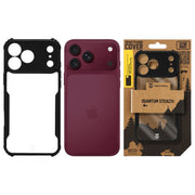 Tactical Quantum Stealth Hülle für iPhone 17 Pro Max / 18 Pro Max – Clear Black