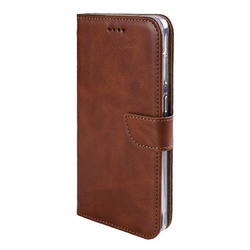 Rixus Bookcase für Samsung Galaxy S25 Edge – Braun