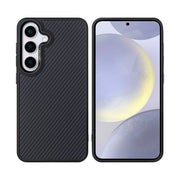 Rixus Mag Carbon Hülle für Samsung Galaxy S25 Plus – MagSafe-kompatibel, Titanschwarz