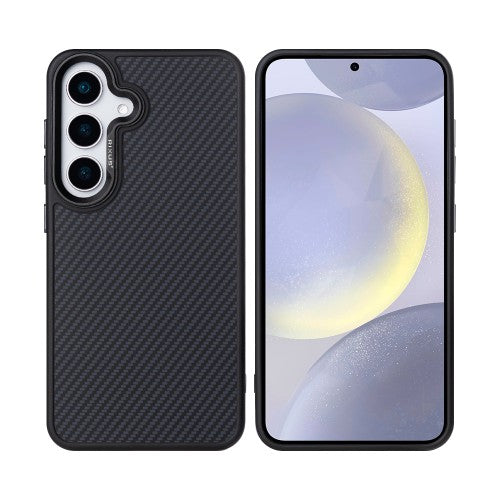 Rixus Mag Carbon Hülle für Samsung Galaxy S25 Plus – MagSafe-kompatibel, Titanschwarz
