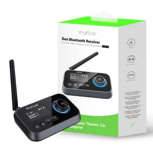 Rixus RXBT38 Duo Bluetooth Ontvanger – Zwart