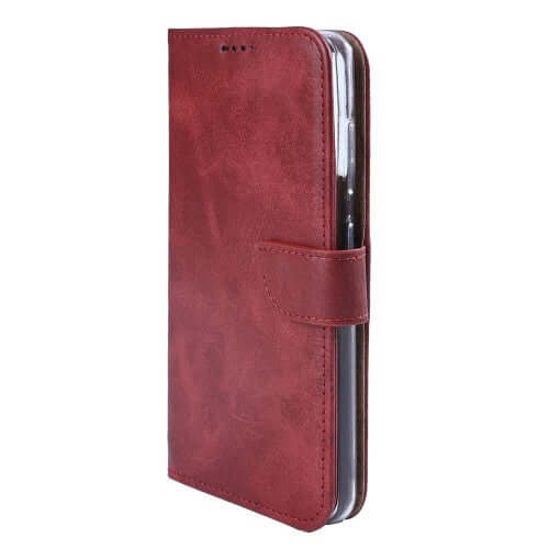 Rixus Bookcase für Samsung Galaxy S26 Ultra – Dunkelrot
