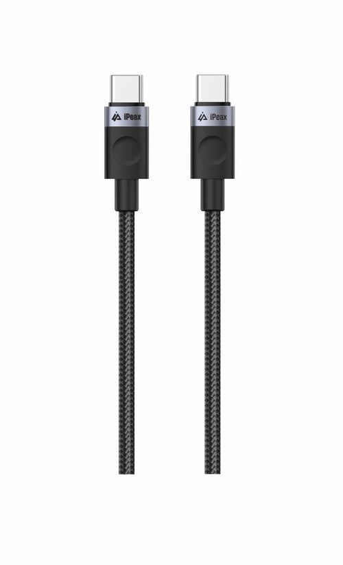 iPeax USB-C naar USB-C Kabel – 1 Meter – Zwart voor Eenvoudig Opladen - Laad Centrum