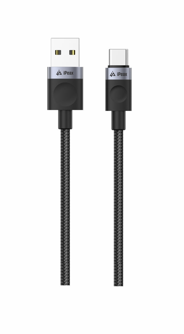 iPeax USB-C naar USB-A Kabel – 1,5 Meter – Zwart voor Onverstoord Opladen