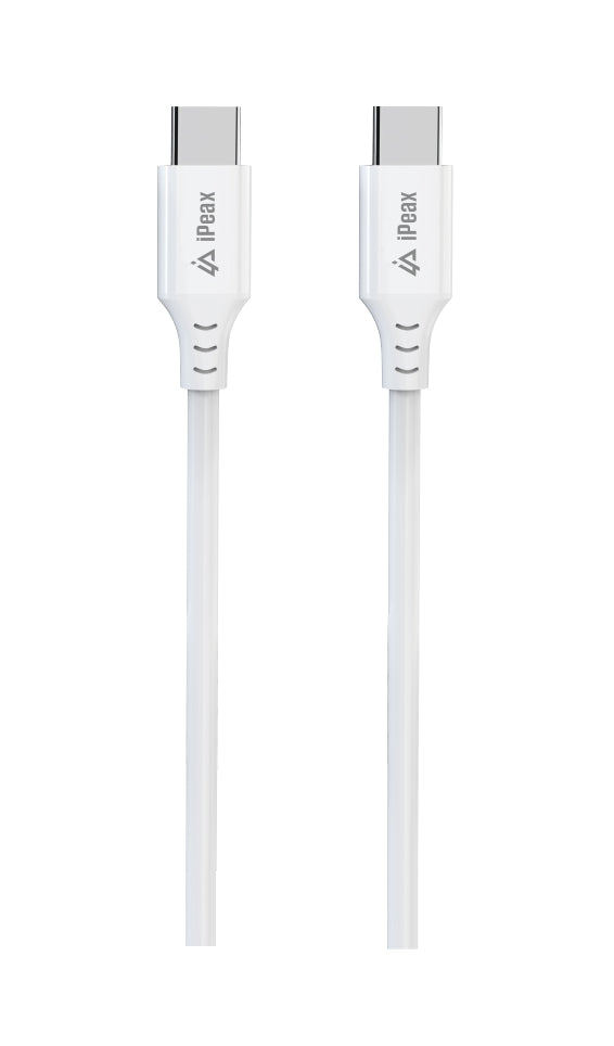 iPeax USB-C naar USB-C Kabel – 1,5 Meter – Wit voor Onbeperkt Opladen