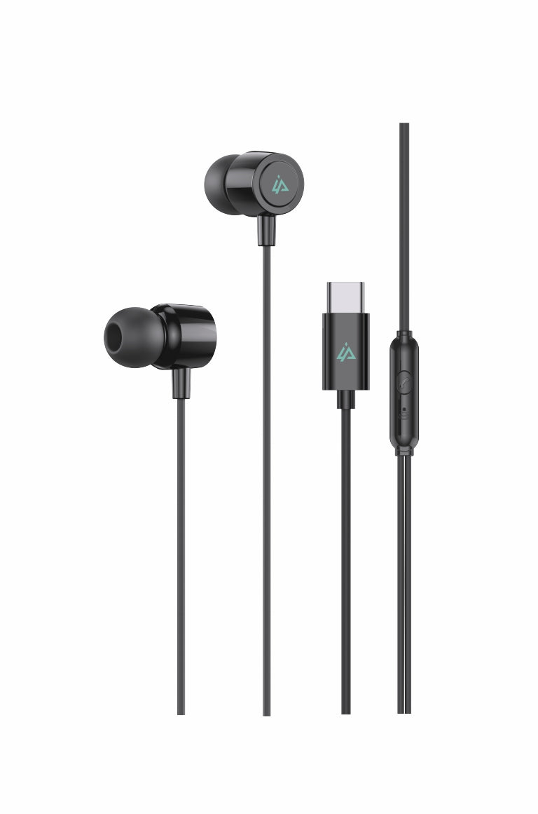 iPeax Bedrade USB-C Oordopjes – Zwart