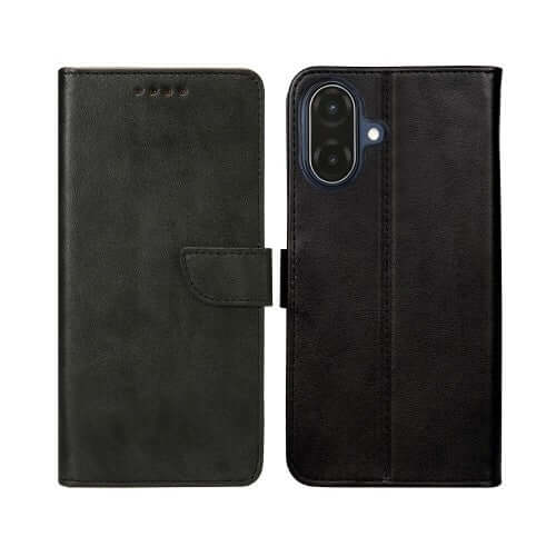 Rixus Bookcase für Samsung Galaxy A07 / A08 – Schwarz