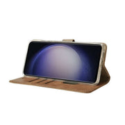 Rixus Bookcase für Samsung Galaxy S25 Ultra – Hellbraun