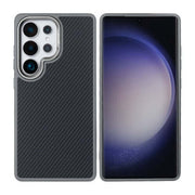Rixus Mag Carbon Hülle für Samsung Galaxy S25 Ultra – MagSafe-kompatibel, Titangrau