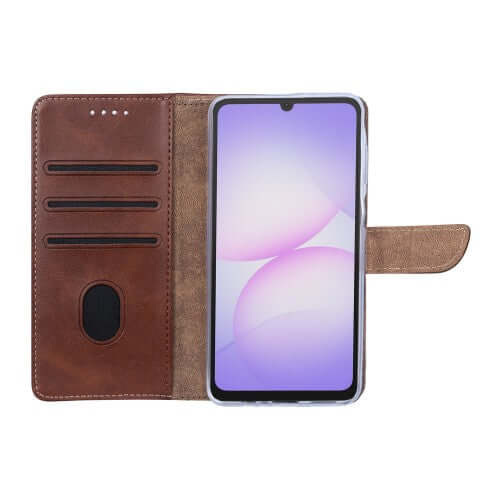 Rixus Bookcase für Samsung Galaxy A07 / A08 – Braun