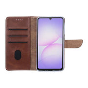 Rixus Bookcase für Samsung Galaxy A07 / A08 – Braun