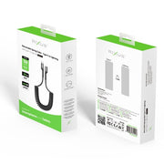 Rixus RXUC17L intrekbare USB-C naar Lightning spiraalkabel zwart – productoverzicht