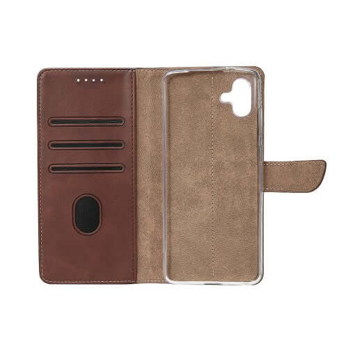 Rixus Bookcase für Samsung Galaxy A06 – Braun