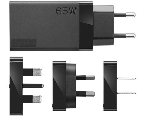 Lenovo 65W USB-C AC-Reiseadapter, 1,8 m, Schwarz