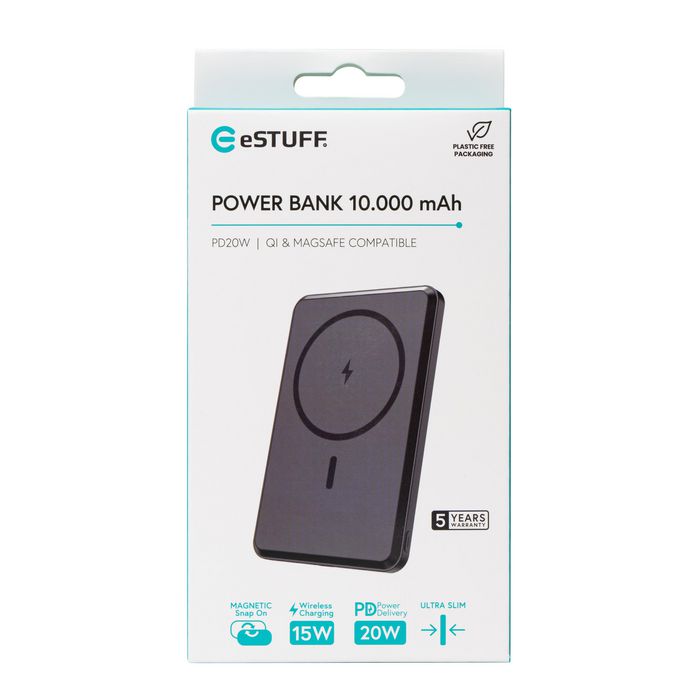 eSTUFF Magnetische Powerbank 10.000 mAh PD 20W