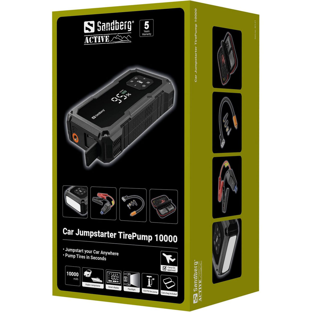 Sandberg Car Jumpstarter TirePump Powerbank 10.000 mAh