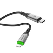 Rixus RXUC22L Auto Disconnect USB-C naar Lightning kabel 1m zwart – verpakking
