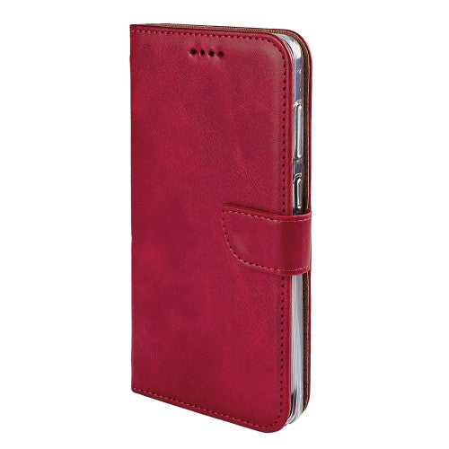 Rixus Bookcase für Samsung Galaxy S25 Edge – Dunkelrot