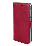 Rixus Bookcase für Samsung Galaxy S25 Edge – Dunkelrot