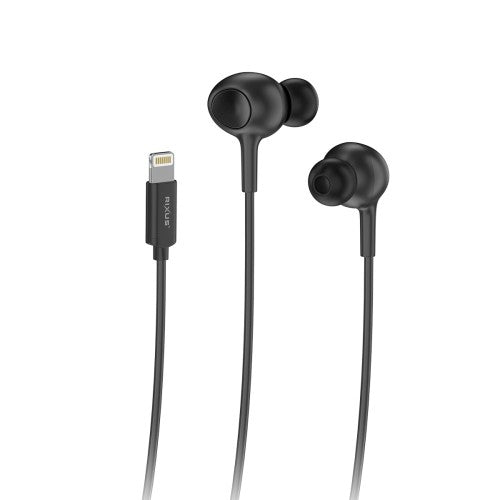 Rixus RXHD56L Lightning Oordopjes met Microfoon – Zwart