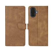 Rixus Bookcase für Samsung Galaxy A07 / A08 – Hellbraun