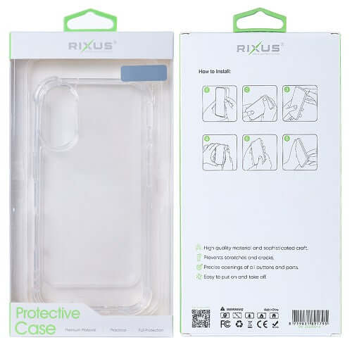 Rixus Anti-Burst Hülle für Samsung Galaxy S25 Edge – Transparent