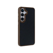 Rixus Mag Carbon Hülle für Samsung Galaxy S25 – MagSafe-kompatibel, Braun