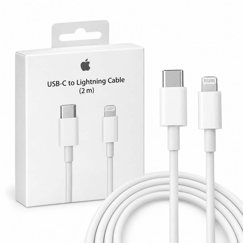 Apple iPhone USB-C naar Lightning Kabel 2 Meter – Snelladen & Data Sync – Wit - Laad Centrum