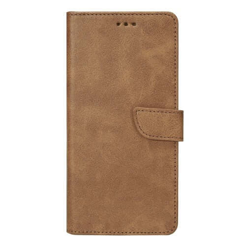 Rixus Bookcase für Samsung Galaxy S25 FE – Hellbraun