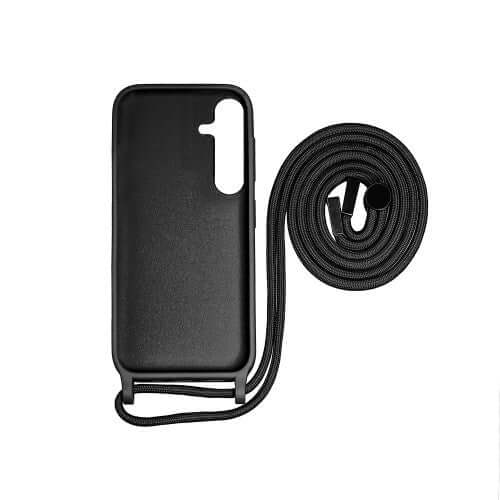 Rixus TPU-Hülle mit Band für Samsung Galaxy A25 5G – Schwarz