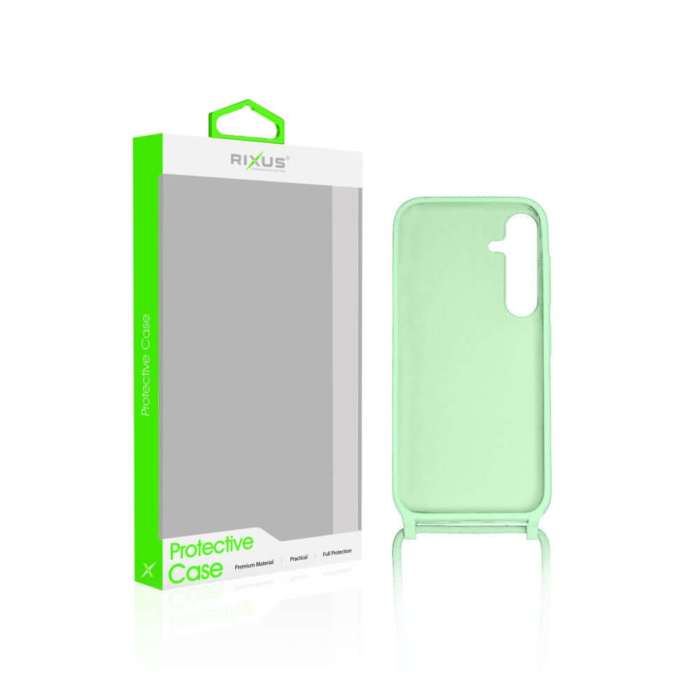 Rixus TPU-Hülle mit Band für Samsung Galaxy A05s – Matchagrün