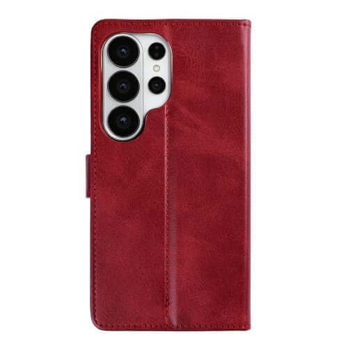 Rixus Bookcase für Samsung Galaxy S26 Ultra – Dunkelrot