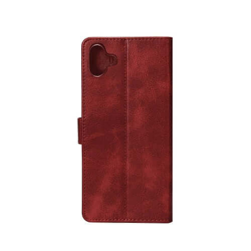 Rixus Bookcase für Samsung Galaxy A06 – Dunkelrot