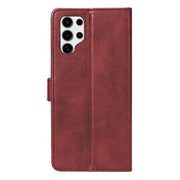 Rixus Bookcase für Samsung Galaxy S25 Ultra – Dunkelrot