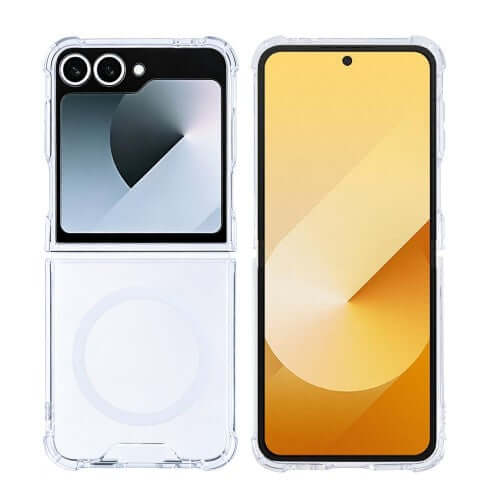 Rixus Anti-Burst MagSafe-kompatible Hülle für Samsung Galaxy Z Flip6 – Transparent