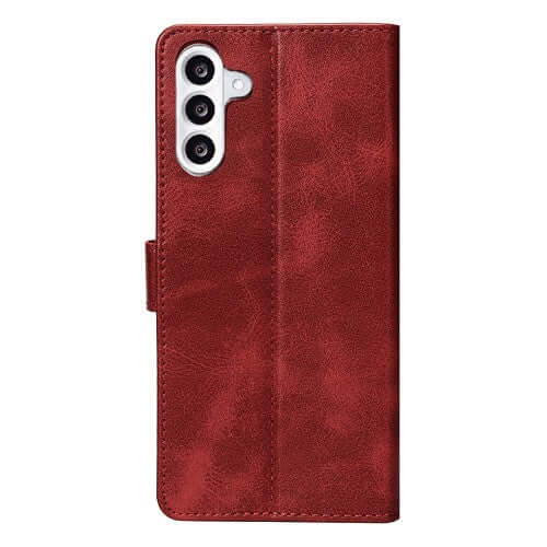 Rixus Bookcase für Samsung Galaxy A56 – Dunkelrot