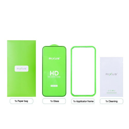 Rixus Clear HD Full Curved Edge Schutzglas für iPhone 17 Pro / 18 Pro