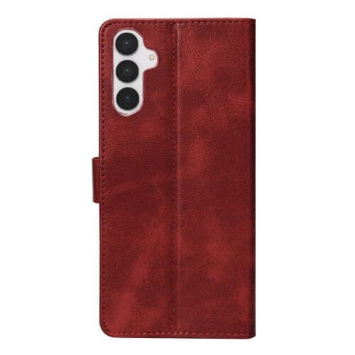 Rixus Bookcase für Samsung Galaxy S25 FE – Dunkelrot