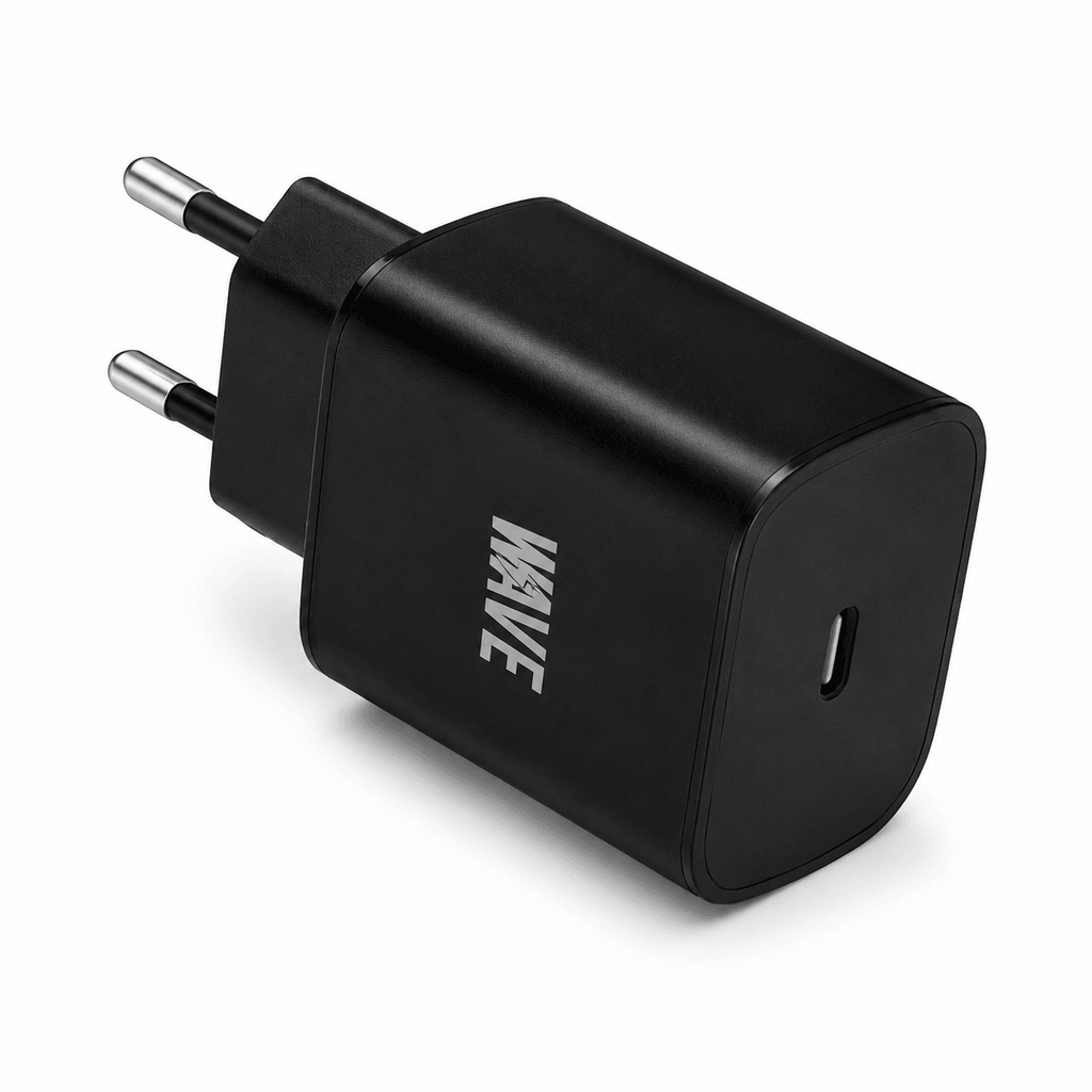 Wave WA-169 Ultra High USB-C Adapter 25W – 3A Fast Charger – Zwart - Laad Centrum