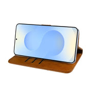 Rixus Bookcase für Samsung Galaxy S25 Edge – Hellbraun