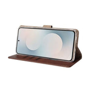 Rixus Bookcase für Samsung Galaxy S25 FE – Braun