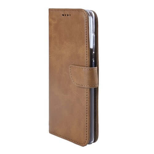 Rixus Bookcase für Samsung Galaxy S26 – Hellbraun
